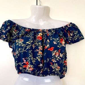 Xhilaration Floral Crop Top